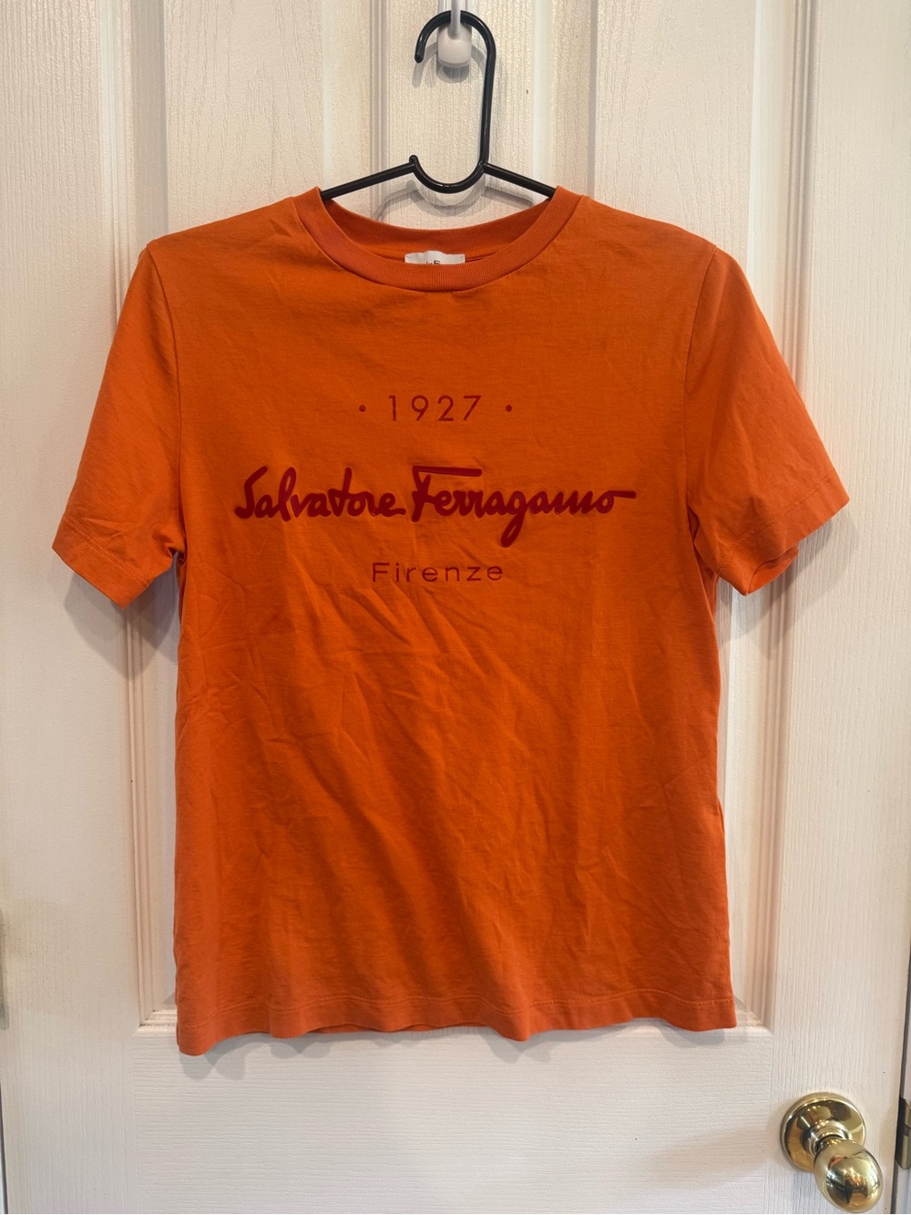 USED Salvatore Ferragamo Orange Women Shirt XS